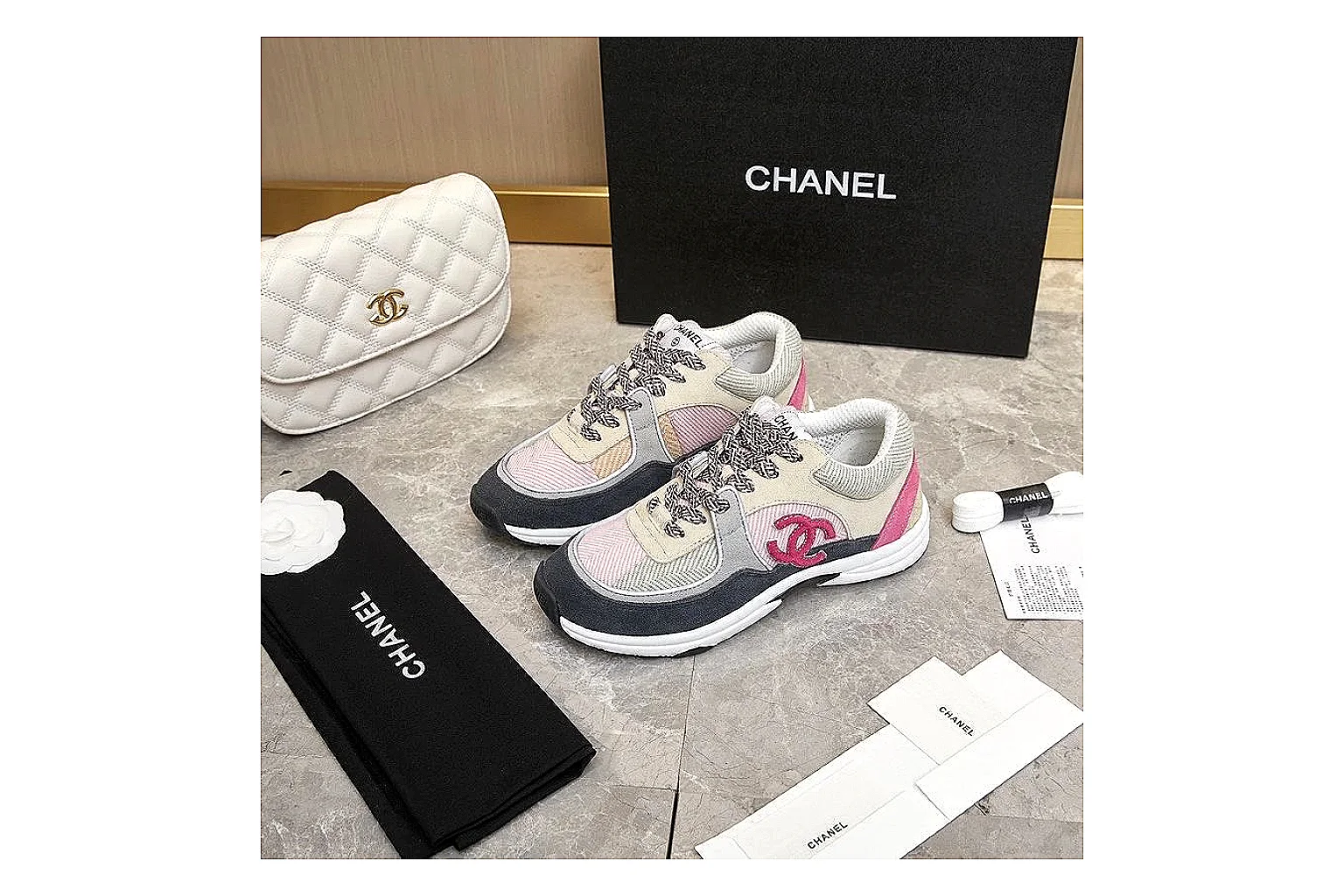 Kako Sheetbase record image for Chanel Black Runner Sneaker thumbnail 6