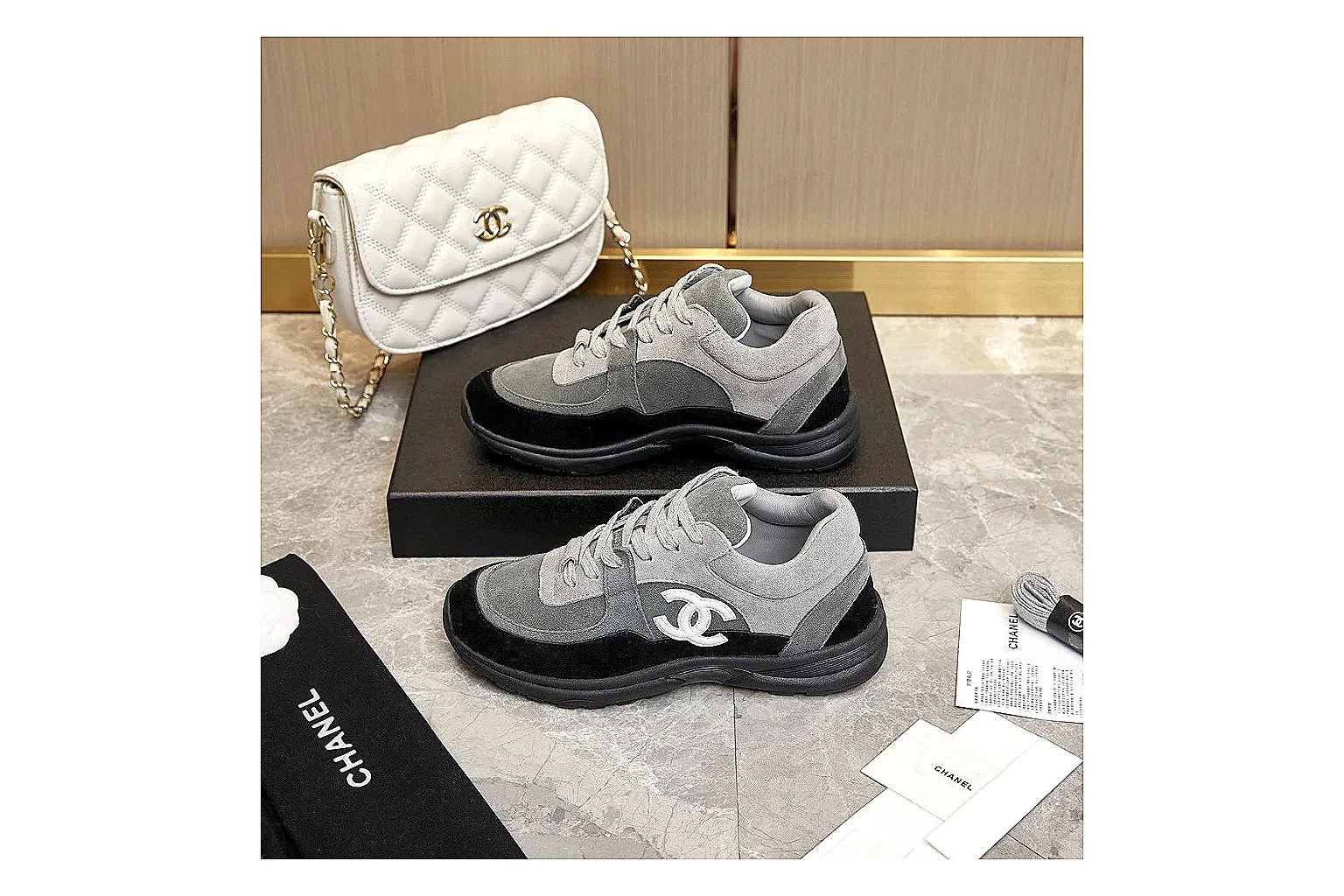 Kako Sheetbase record image for Chanel Black Runner Sneaker thumbnail 4
