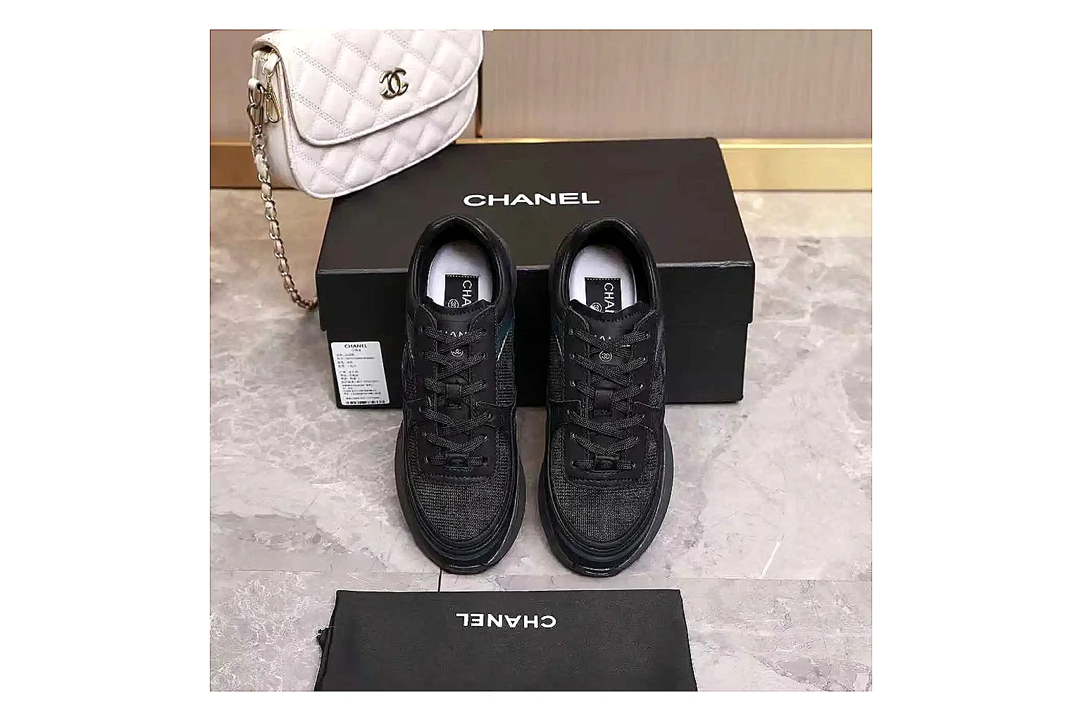 Kako Sheetbase record image for Chanel Black Runner Sneaker thumbnail 5