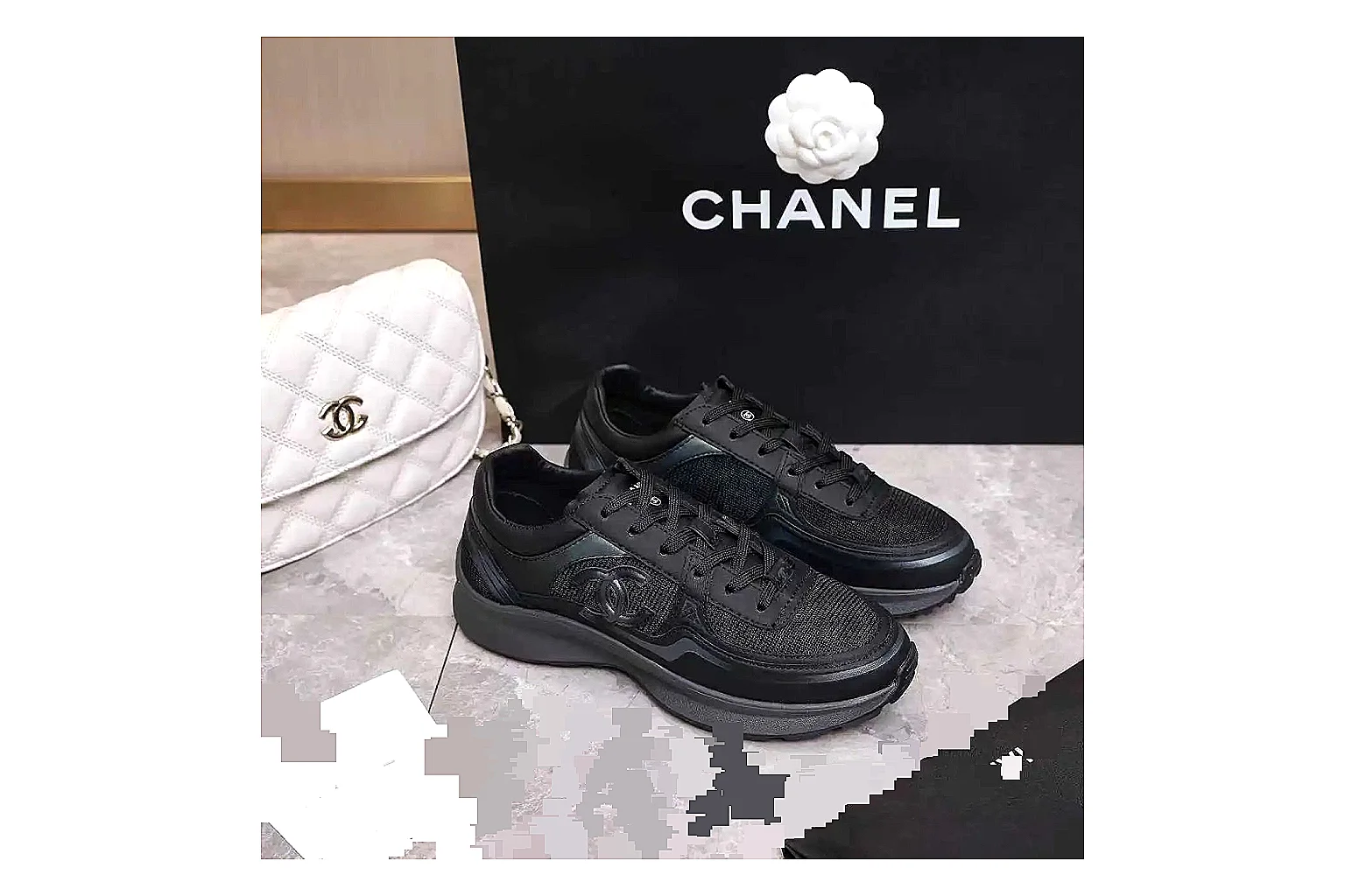 Kako Sheetbase record image for Chanel Black Runner Sneaker thumbnail 6