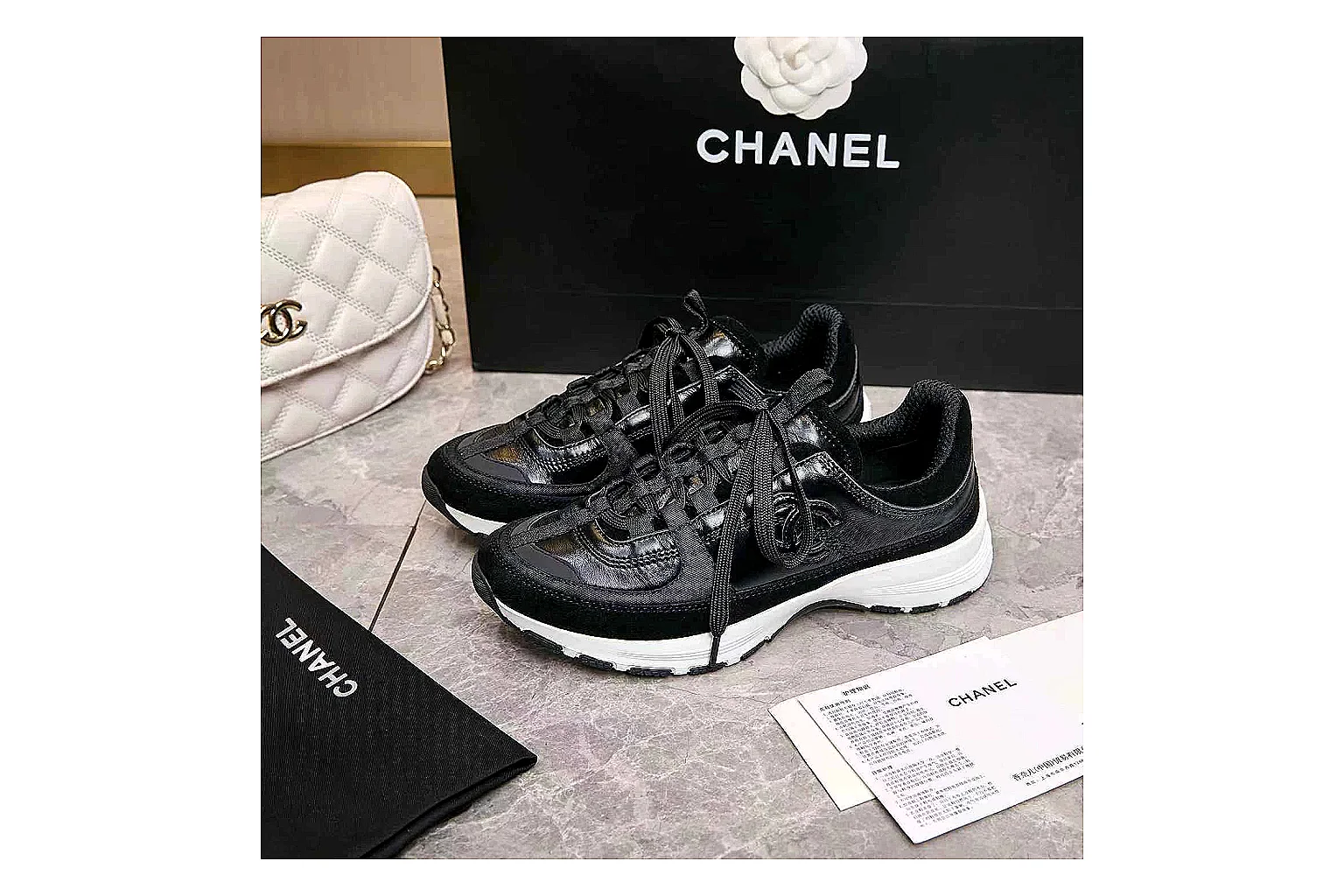 Kako Sheetbase record image for Chanel Black Runner Sneaker thumbnail 3
