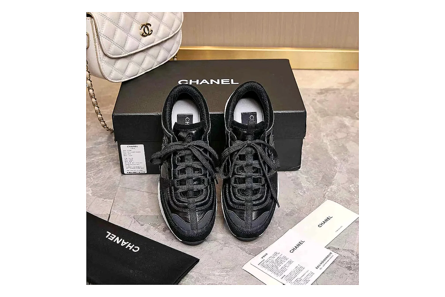 Kako Sheetbase record image for Chanel Black Runner Sneaker thumbnail 5