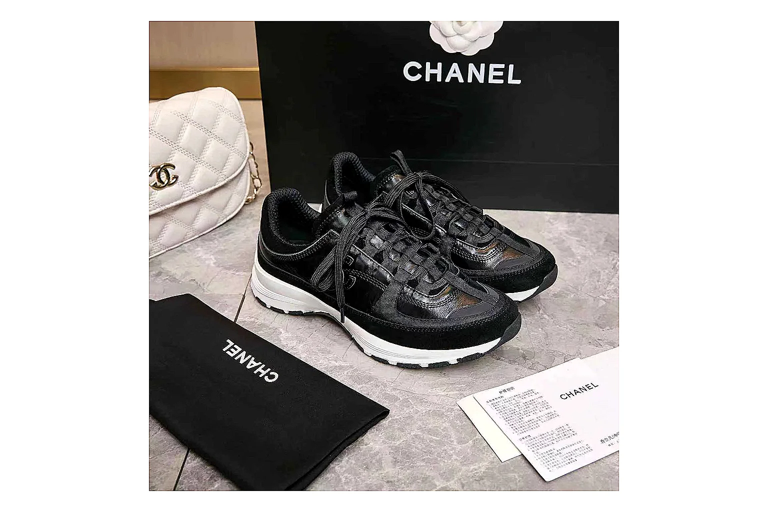 Kako Sheetbase record image for Chanel Black Runner Sneaker thumbnail 6