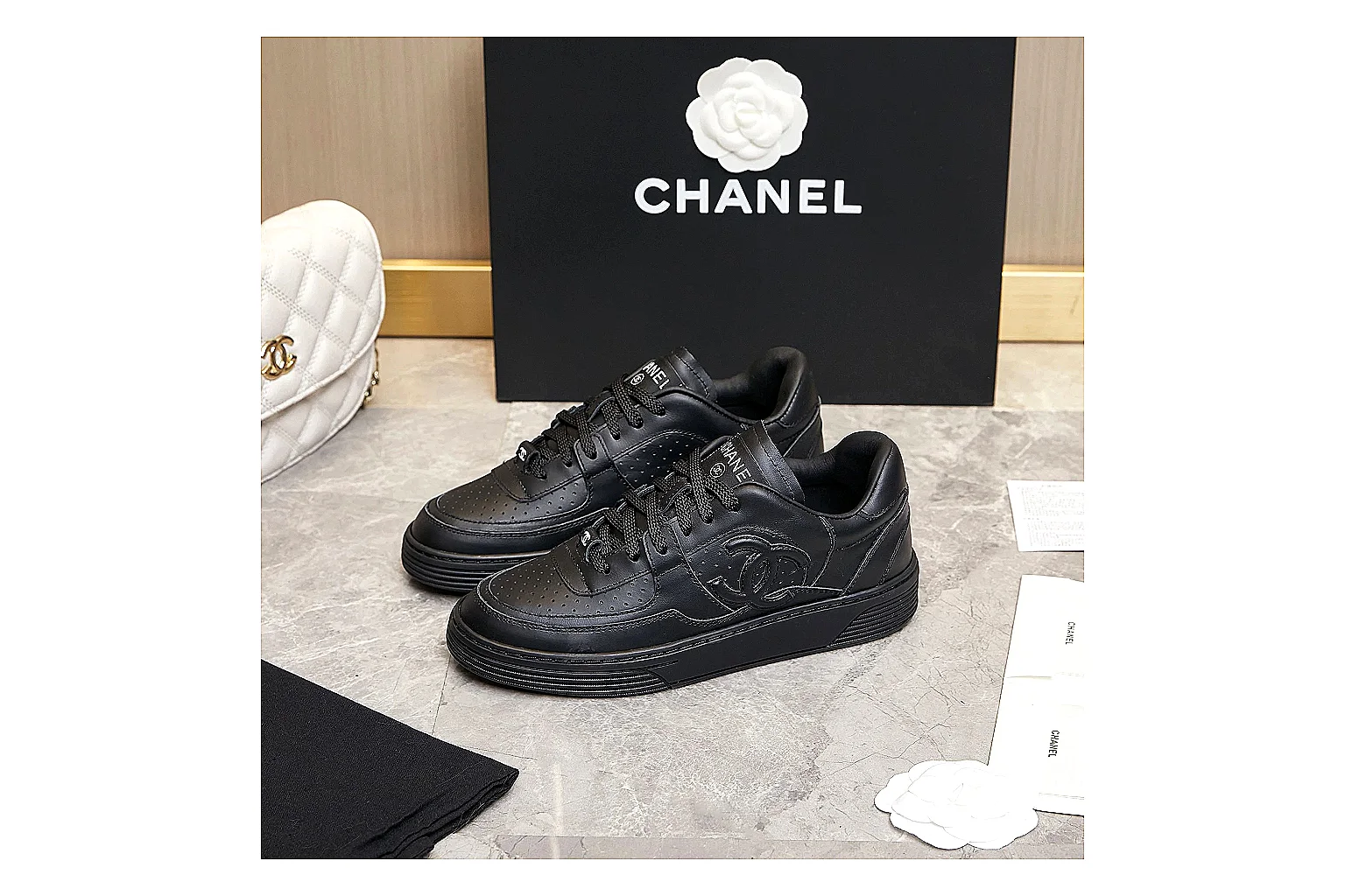 Kako Sheetbase record image for Chanel Black Runner Sneaker thumbnail 3