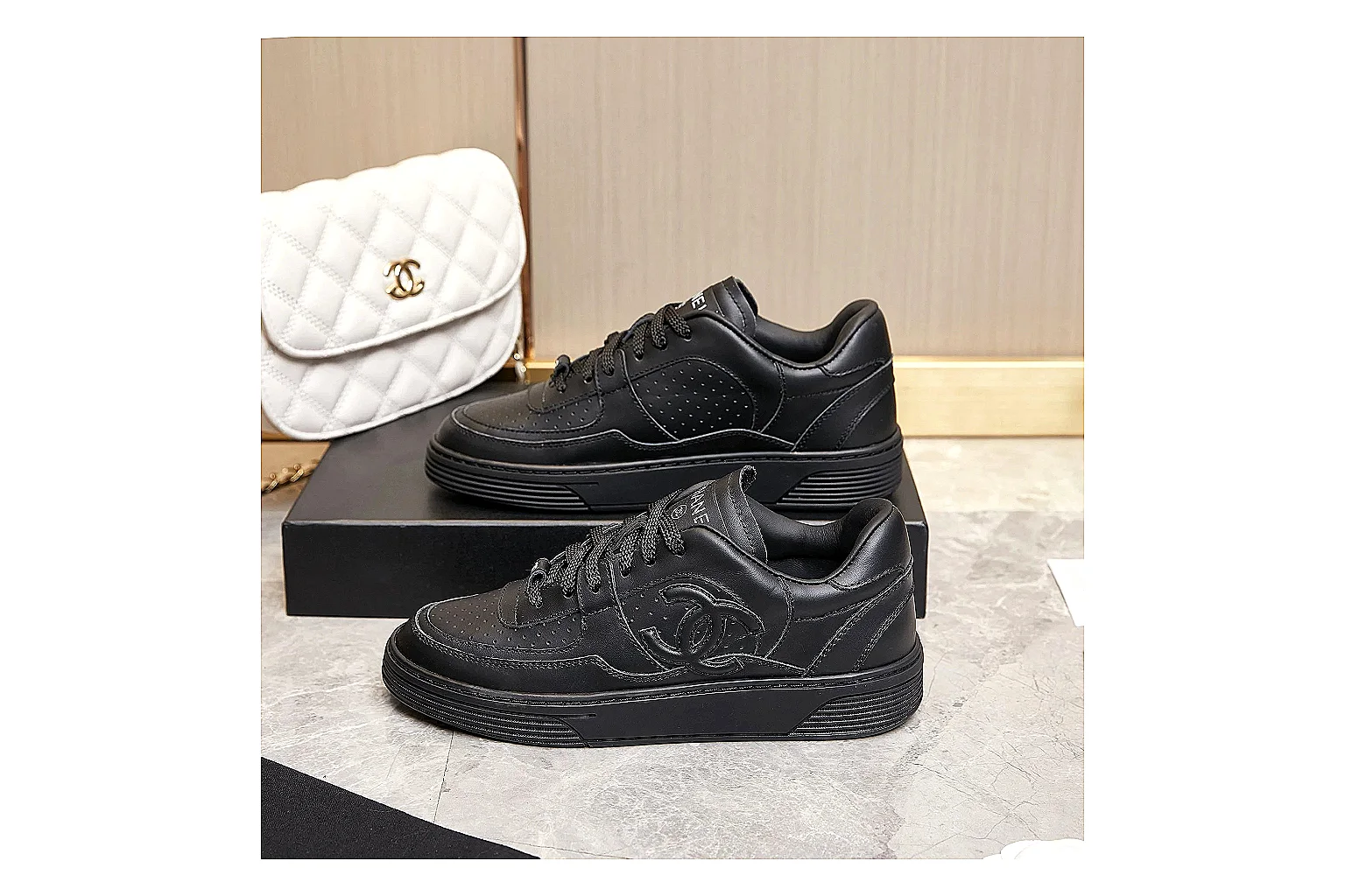 Kako Sheetbase record image for Chanel Black Runner Sneaker thumbnail 4