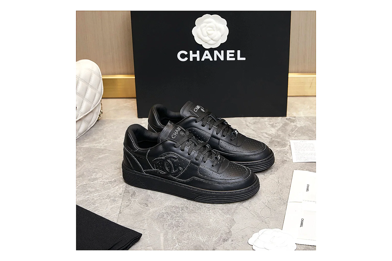 Kako Sheetbase record image for Chanel Black Runner Sneaker thumbnail 6