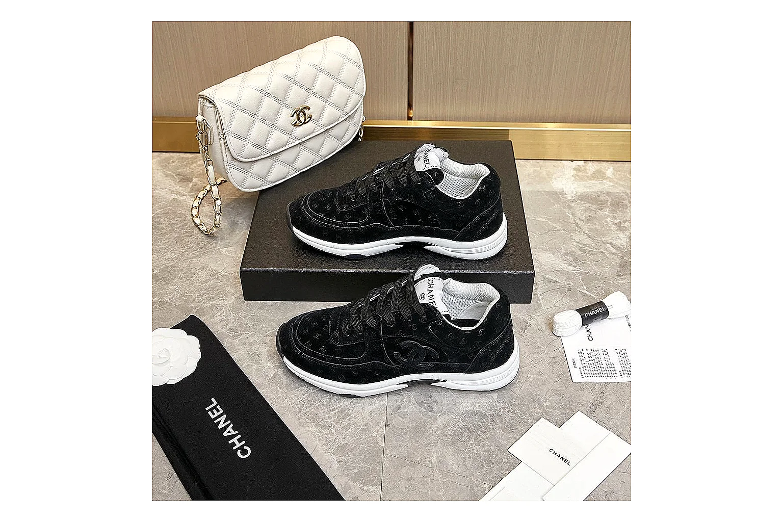 Kako Sheetbase record image for Chanel Black Runner Sneaker thumbnail 4
