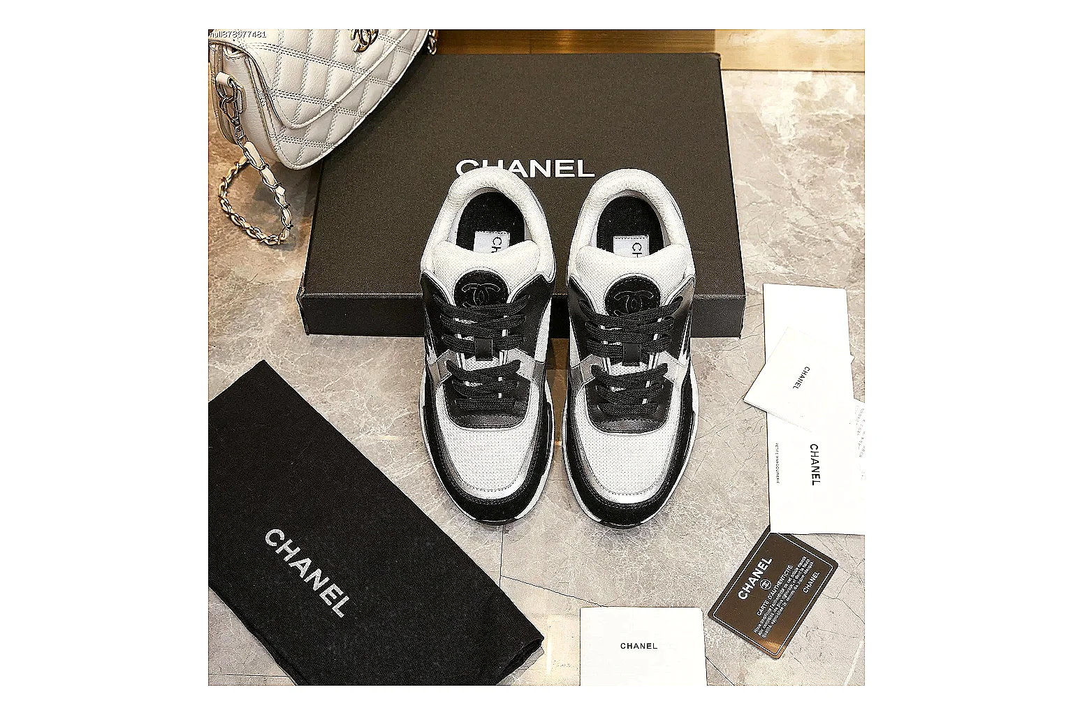 Kako Sheetbase record image for Chanel Black White Runner Sneaker thumbnail 5