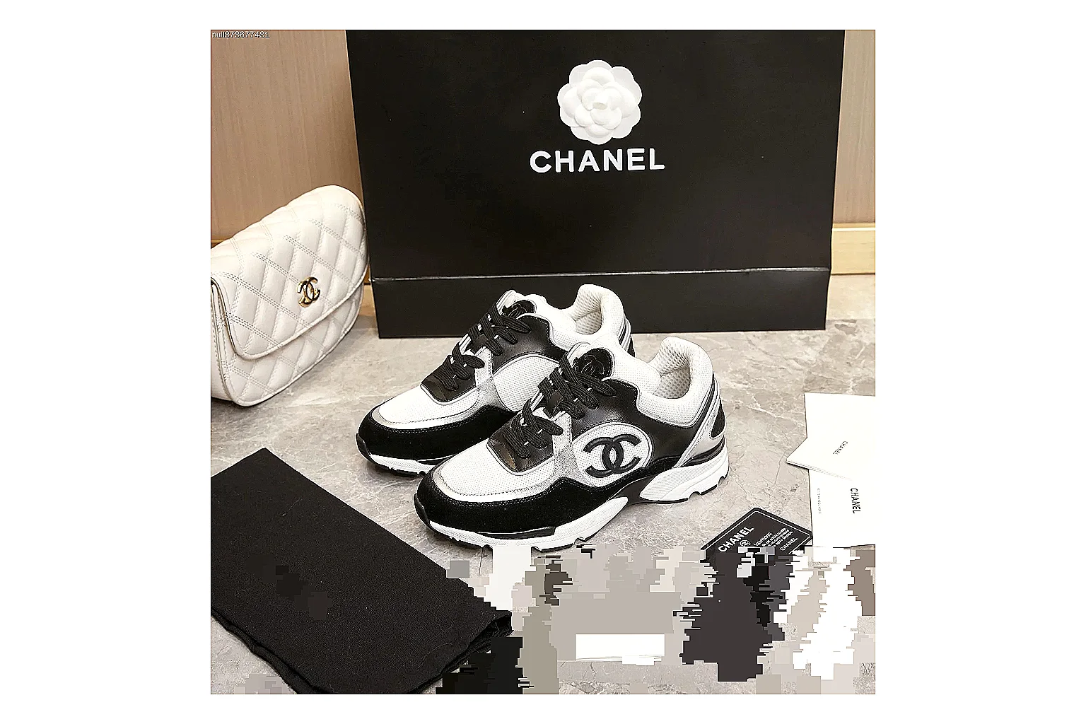 Kako Sheetbase record image for Chanel Black White Runner Sneaker thumbnail 6