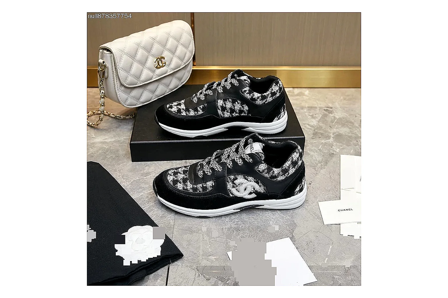 Kako Sheetbase record image for Chanel Black White Runner Sneaker thumbnail 2