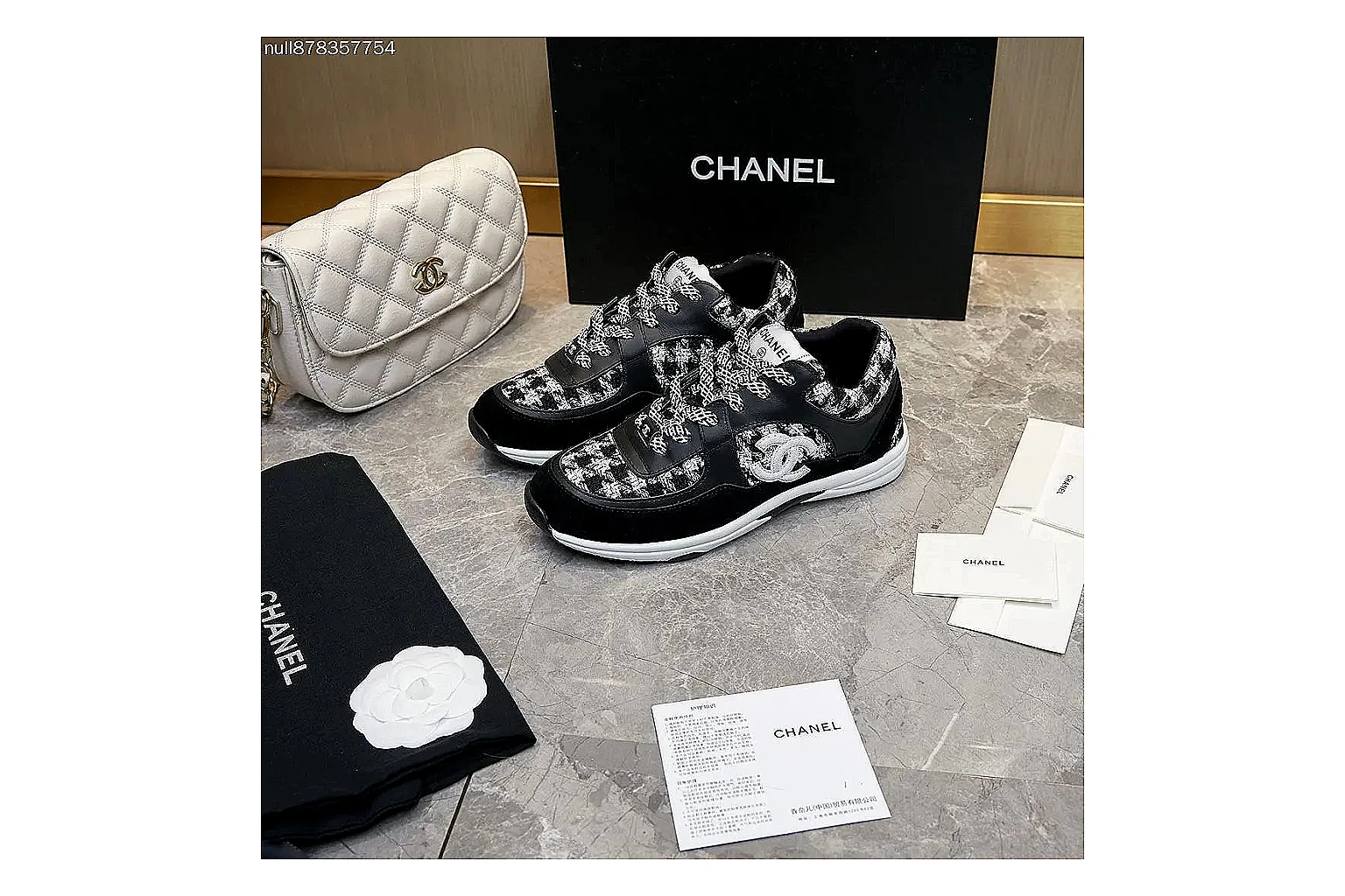 Kako Sheetbase record image for Chanel Black White Runner Sneaker thumbnail 4