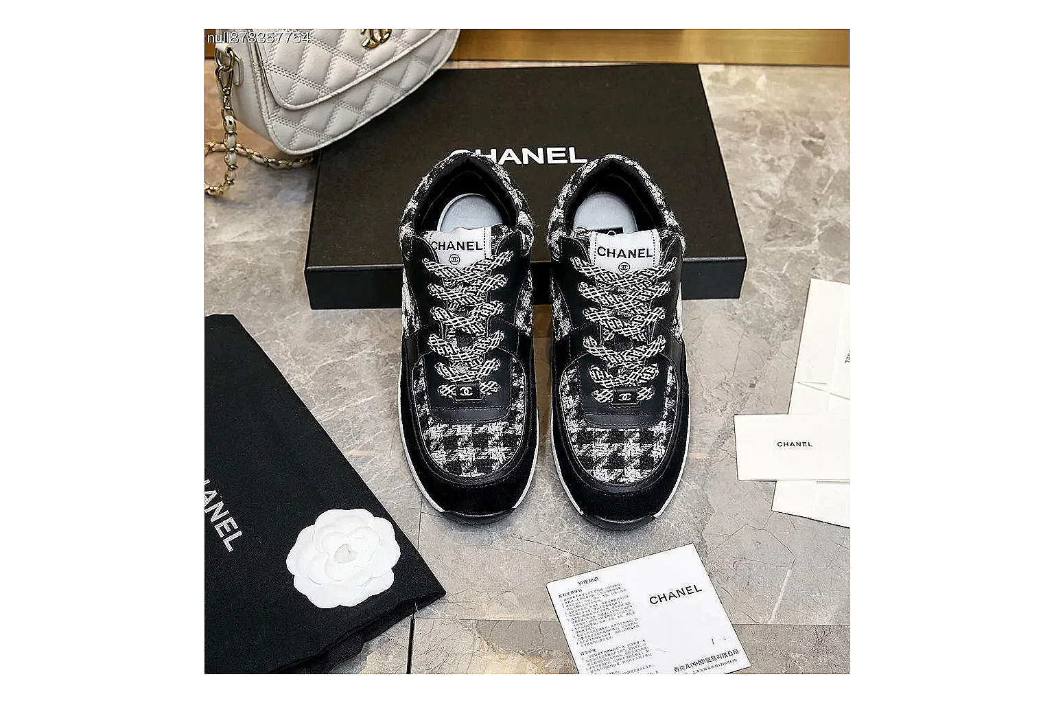 Kako Sheetbase record image for Chanel Black White Runner Sneaker thumbnail 5