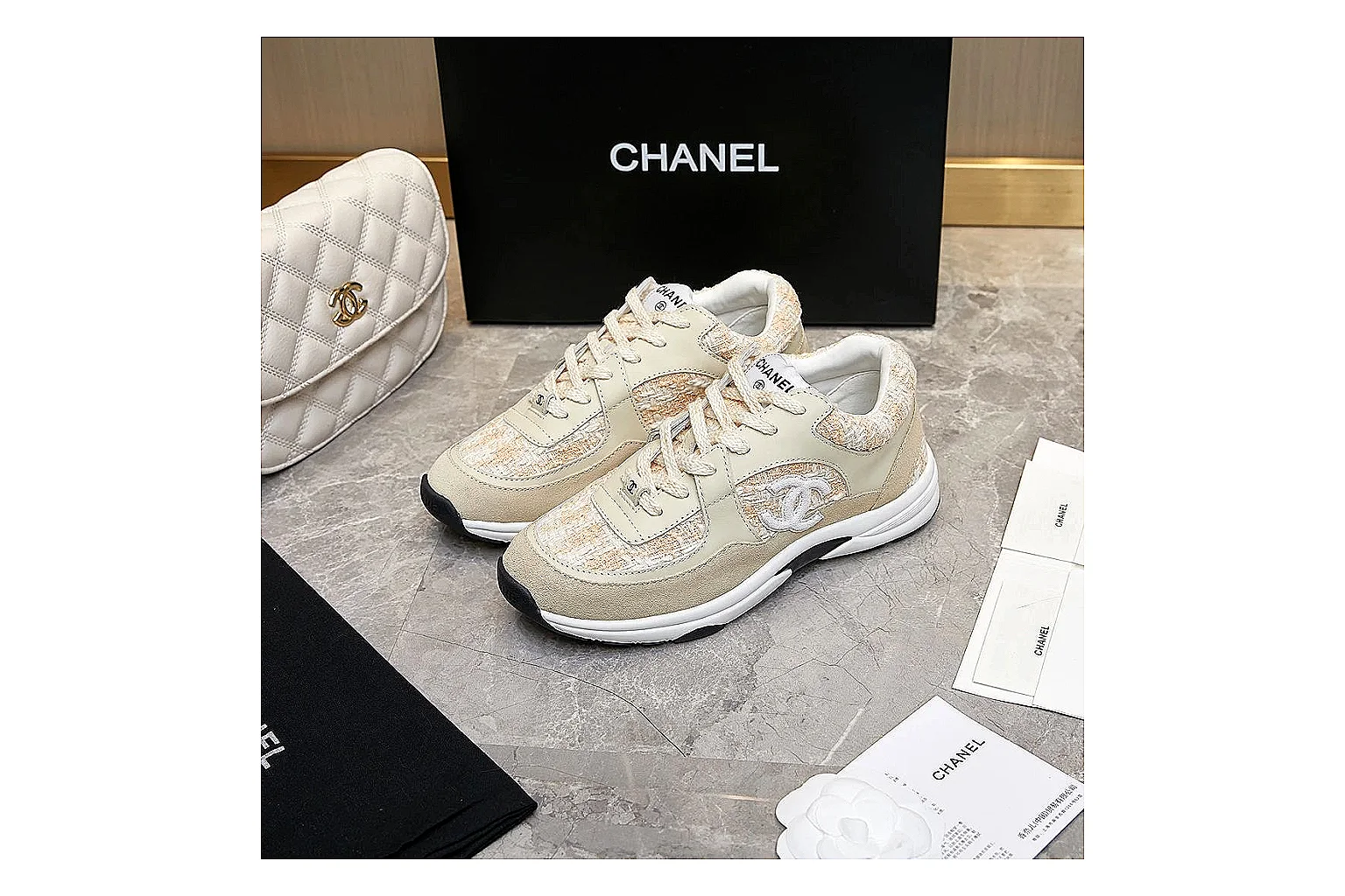 kakosheetbase.com Chanel Beige CC Runner 2880 Beige runner product image thumbnail 2