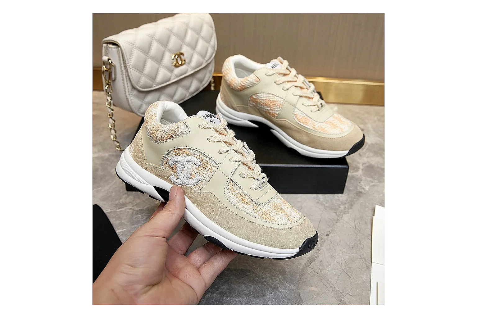 kakosheetbase.com Chanel Beige CC Runner 2880 Beige runner product image thumbnail 3