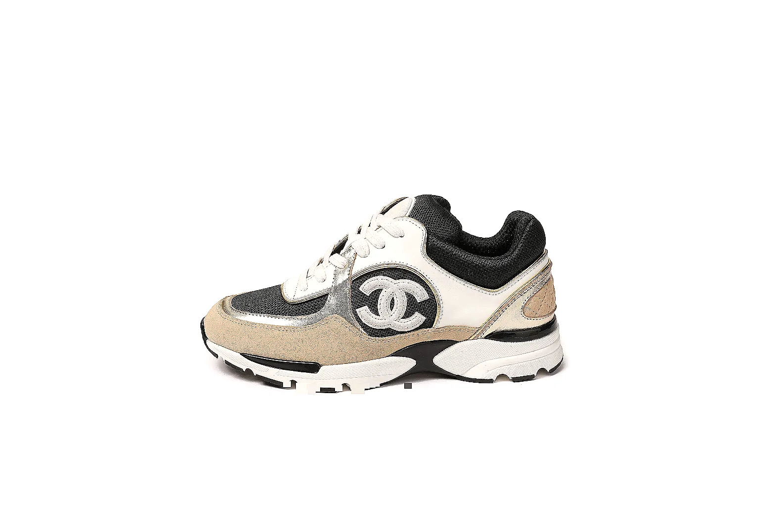 kakosheetbase.com Chanel Beige Black CC Runner 3638 Beige Black runner product image