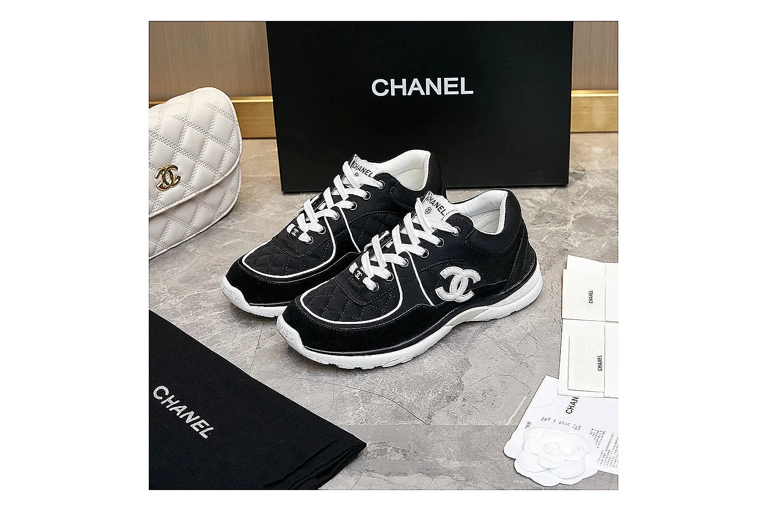 kakosheetbase.com Chanel Black CC Runner 2863 Black runner product image thumbnail 2