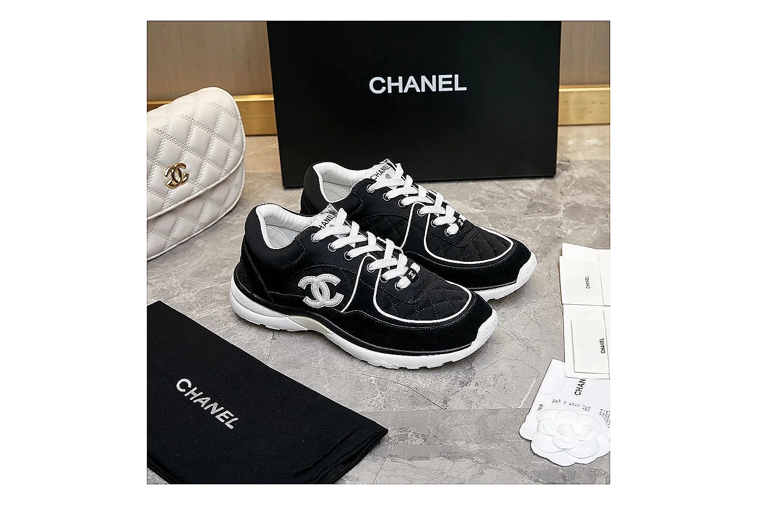 kakosheetbase.com Chanel Black CC Runner 2863 Black runner product image thumbnail 6
