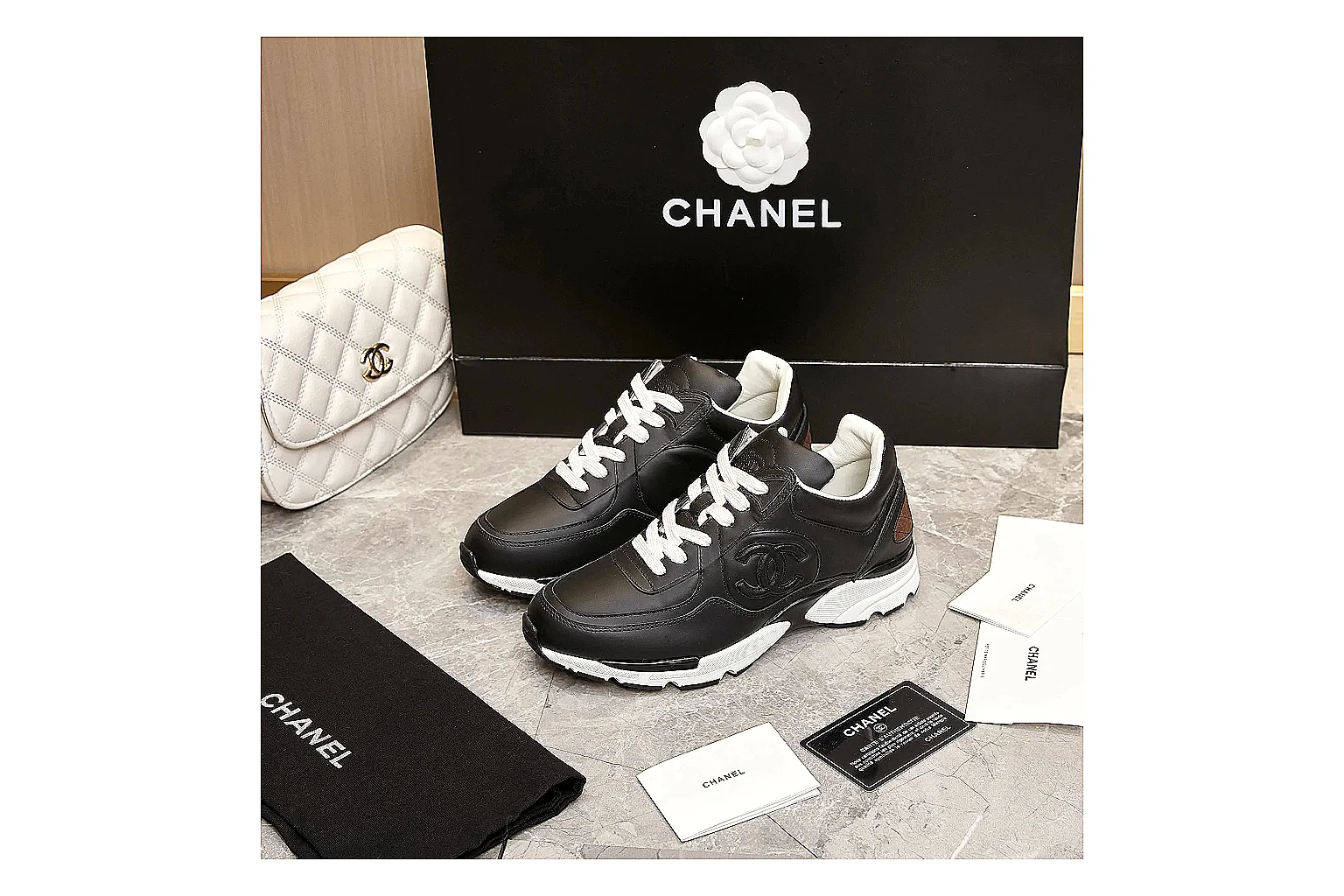 kakosheetbase.com Chanel Black CC Runner 3705 Black runner product image thumbnail 2