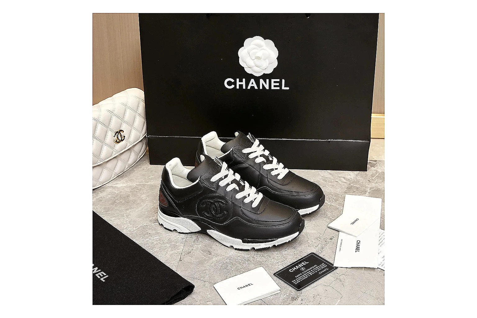 kakosheetbase.com Chanel Black CC Runner 3705 Black runner product image thumbnail 6
