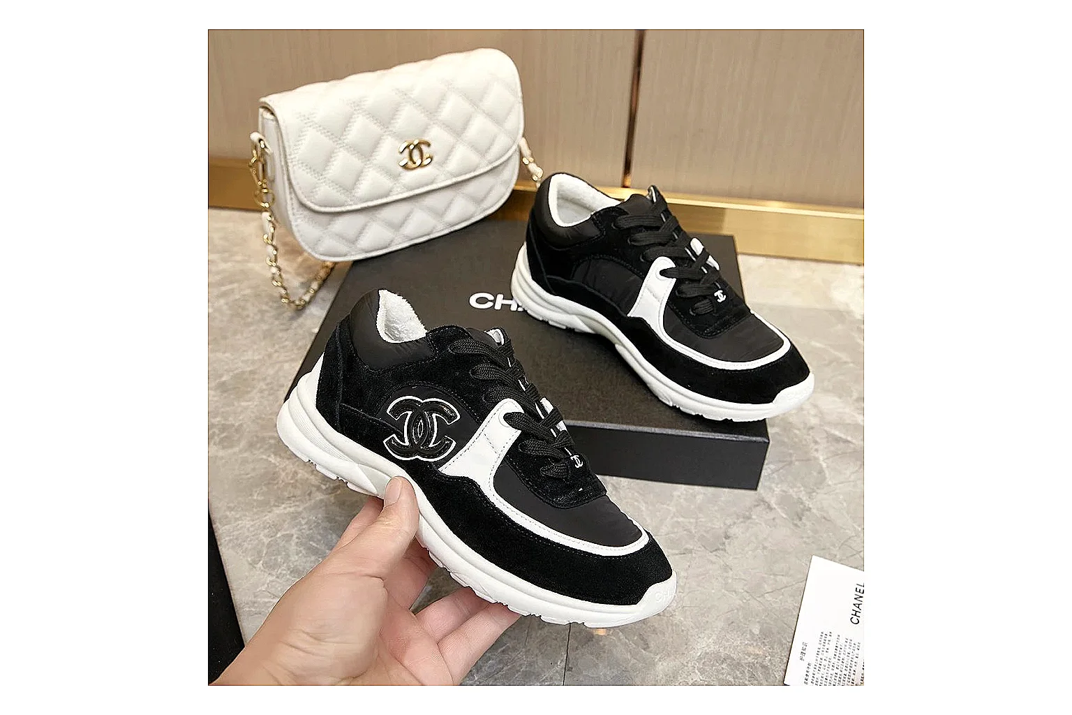 kakosheetbase.com Chanel Black White CC Runner 2802 Black White runner product image thumbnail 4