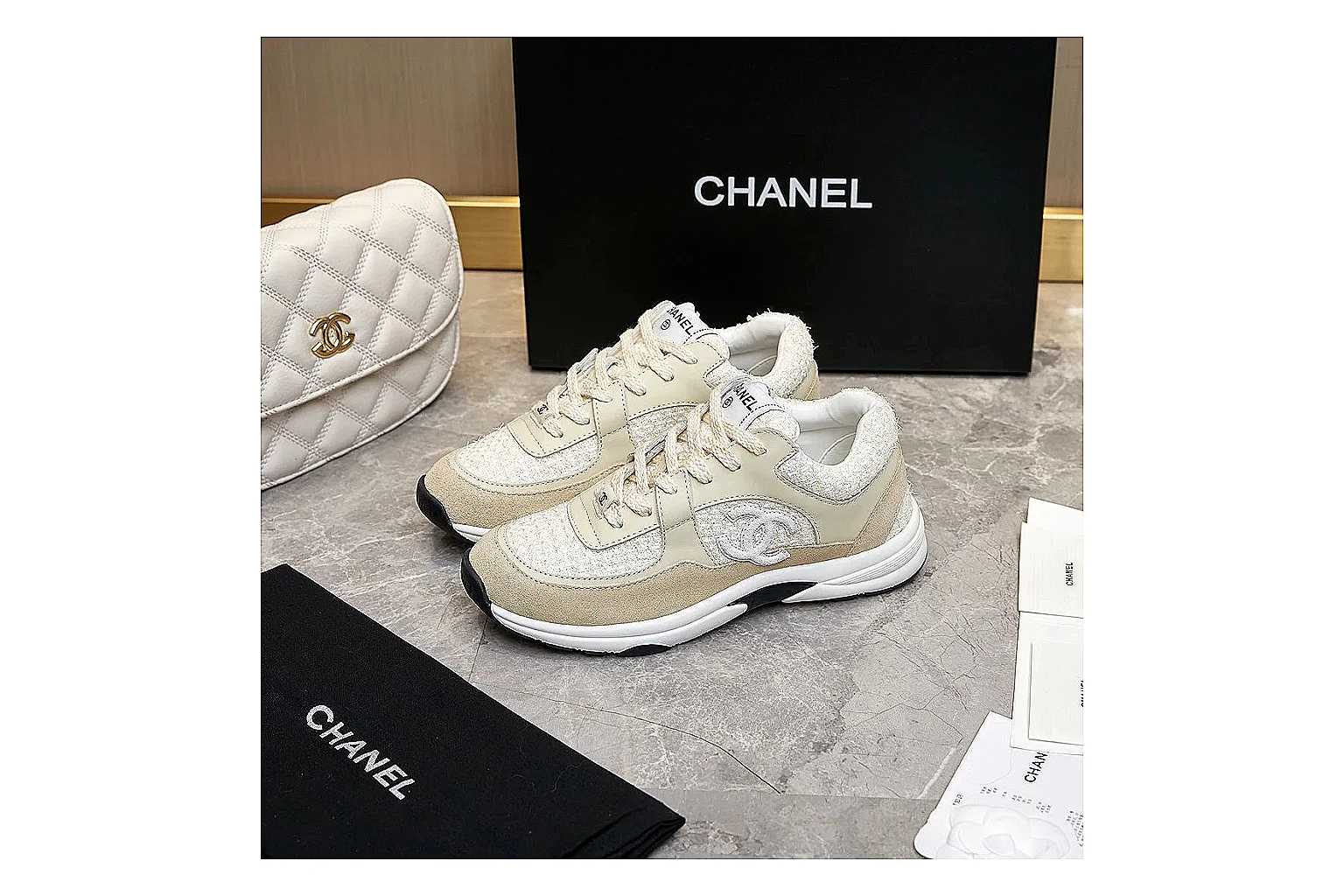 kakosheetbase.com Chanel Cream CC Runner 2917 Cream runner product image thumbnail 2