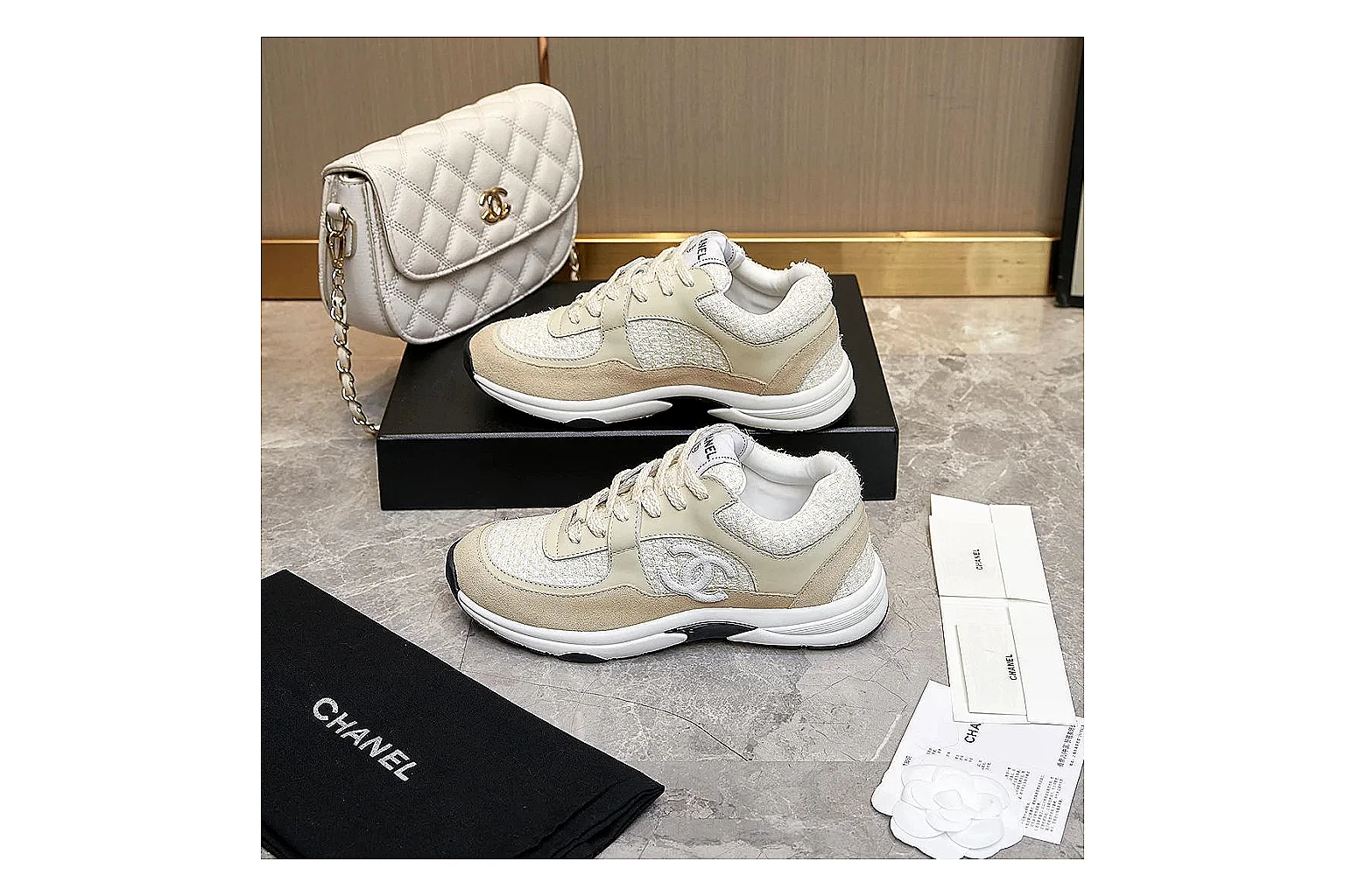 kakosheetbase.com Chanel Cream CC Runner 2917 Cream runner product image thumbnail 4