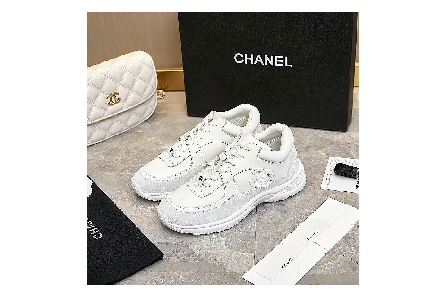 kakosheetbase.com Chanel White Tonal CC Runner 2766 White Tonal runner product image thumbnail 2
