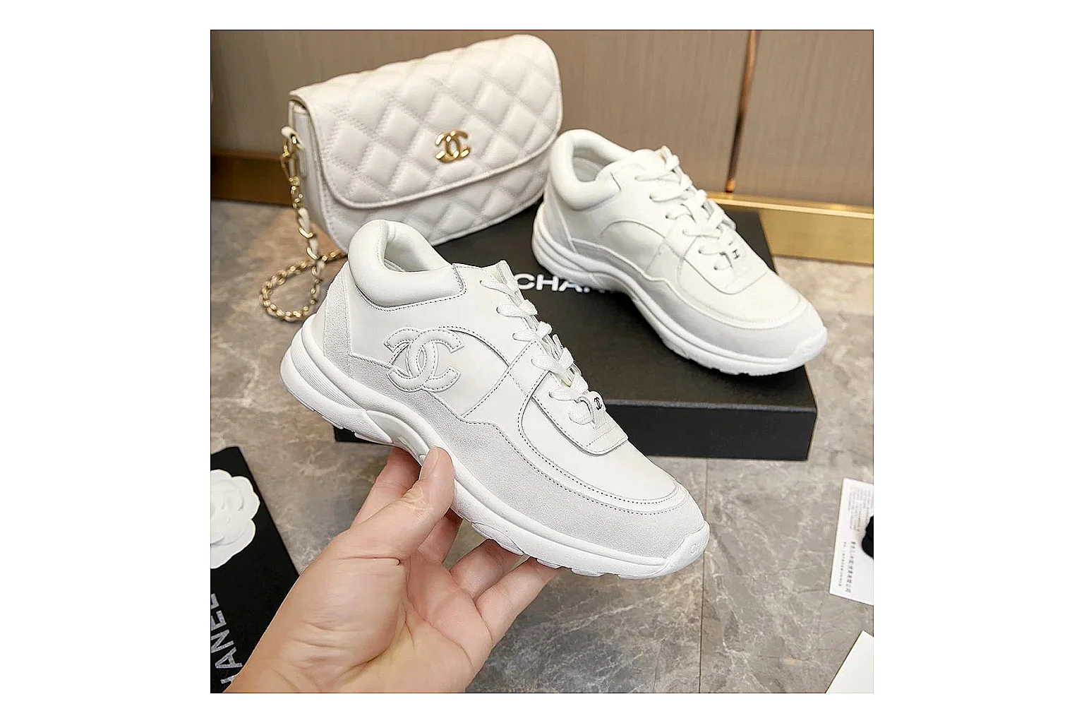kakosheetbase.com Chanel White Tonal CC Runner 2766 White Tonal runner product image thumbnail 5