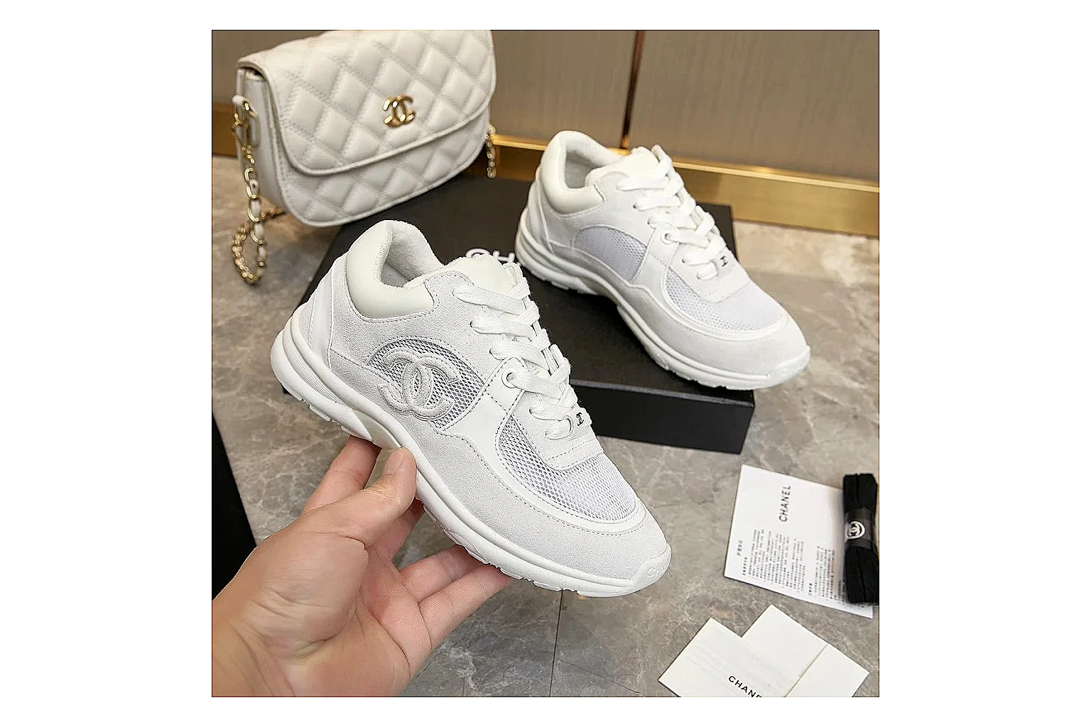 kakosheetbase.com Chanel White CC Runner 2774 White runner product image thumbnail 4