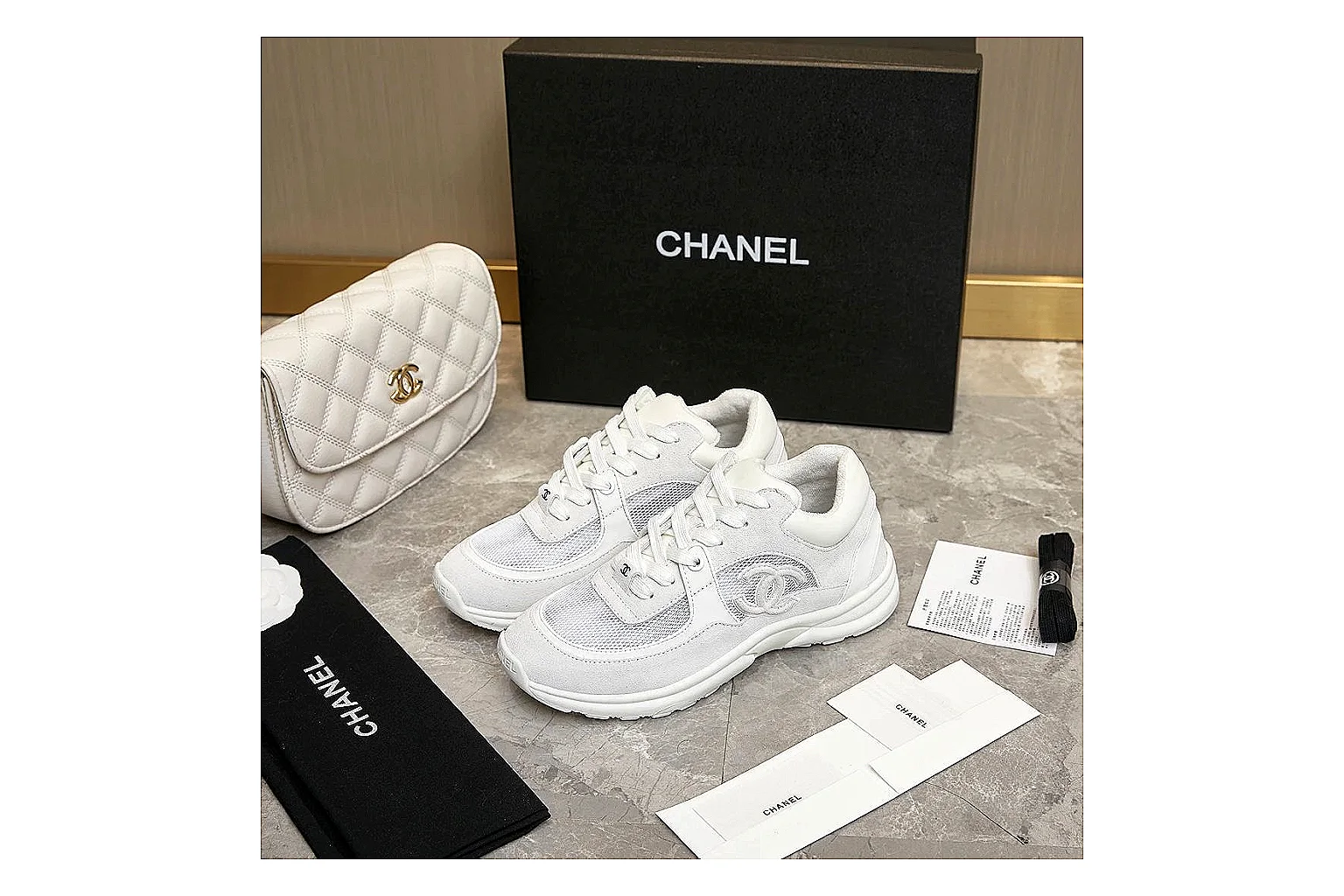 kakosheetbase.com Chanel White CC Runner 2774 White runner product image thumbnail 6