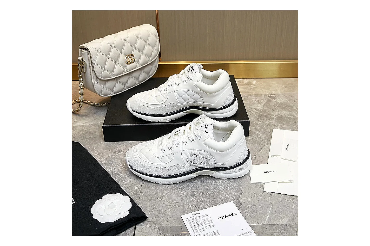 kakosheetbase.com Chanel White CC Runner 2873 White runner product image thumbnail 3