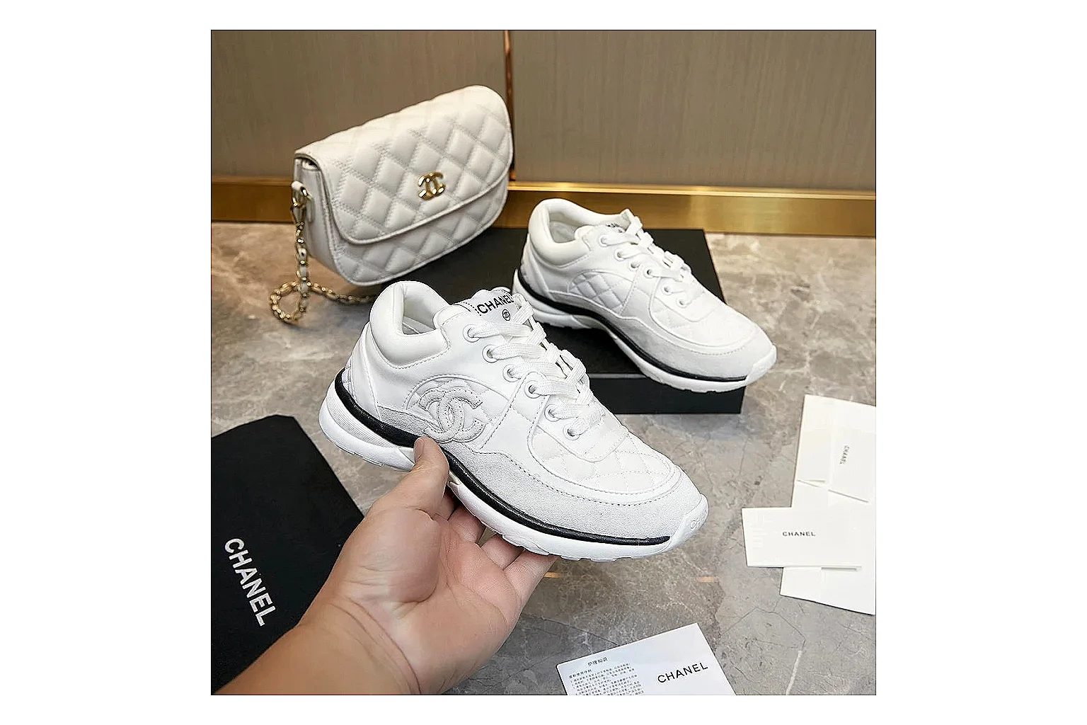 kakosheetbase.com Chanel White CC Runner 2873 White runner product image thumbnail 4