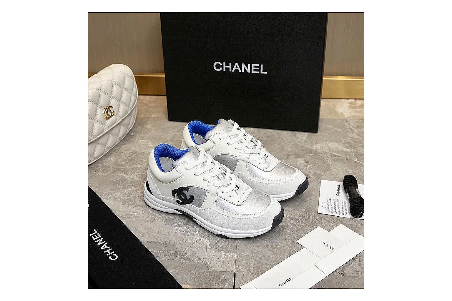 Kako Sheetbase record image for Chanel Gray Runner Sneaker thumbnail 3
