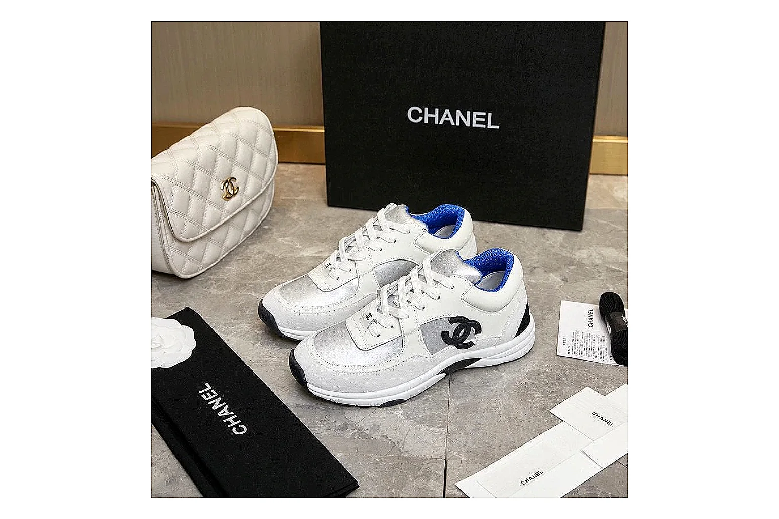 Kako Sheetbase record image for Chanel Gray Runner Sneaker thumbnail 6