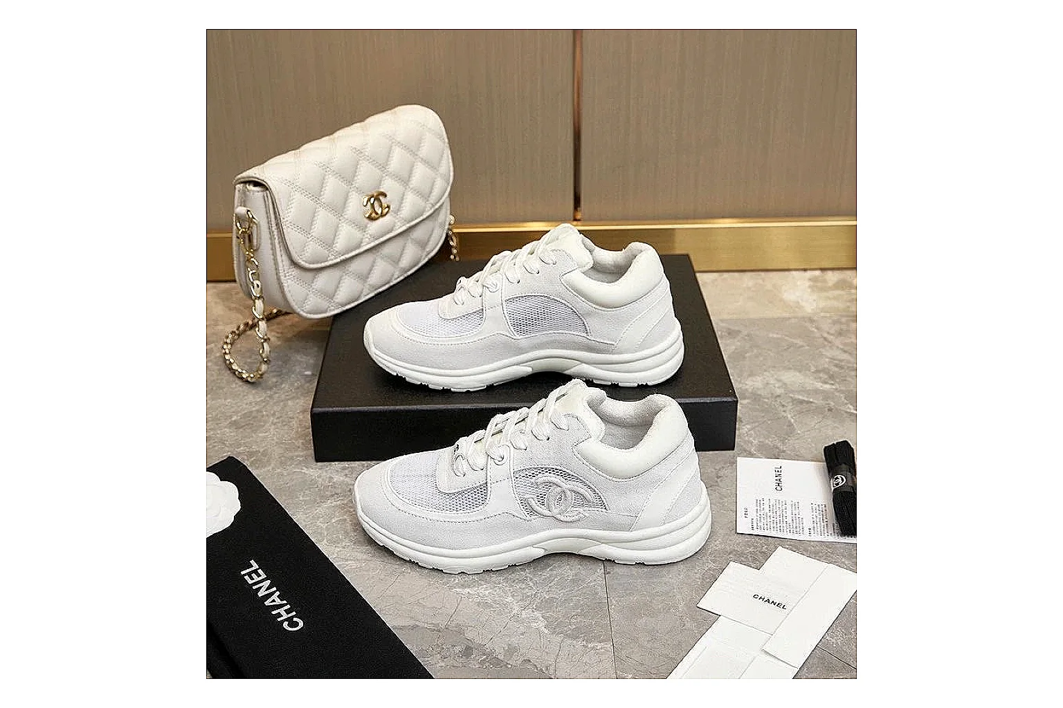 Kako Sheetbase record image for Chanel White Runner Sneaker thumbnail 4