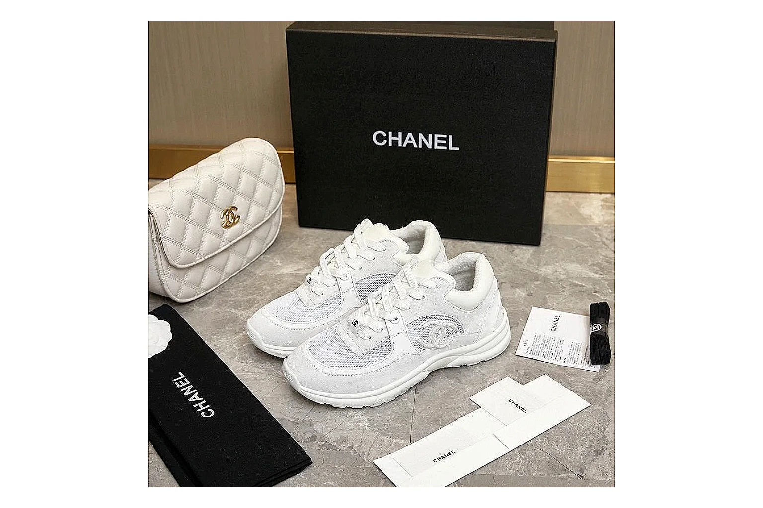 Kako Sheetbase record image for Chanel White Runner Sneaker thumbnail 6