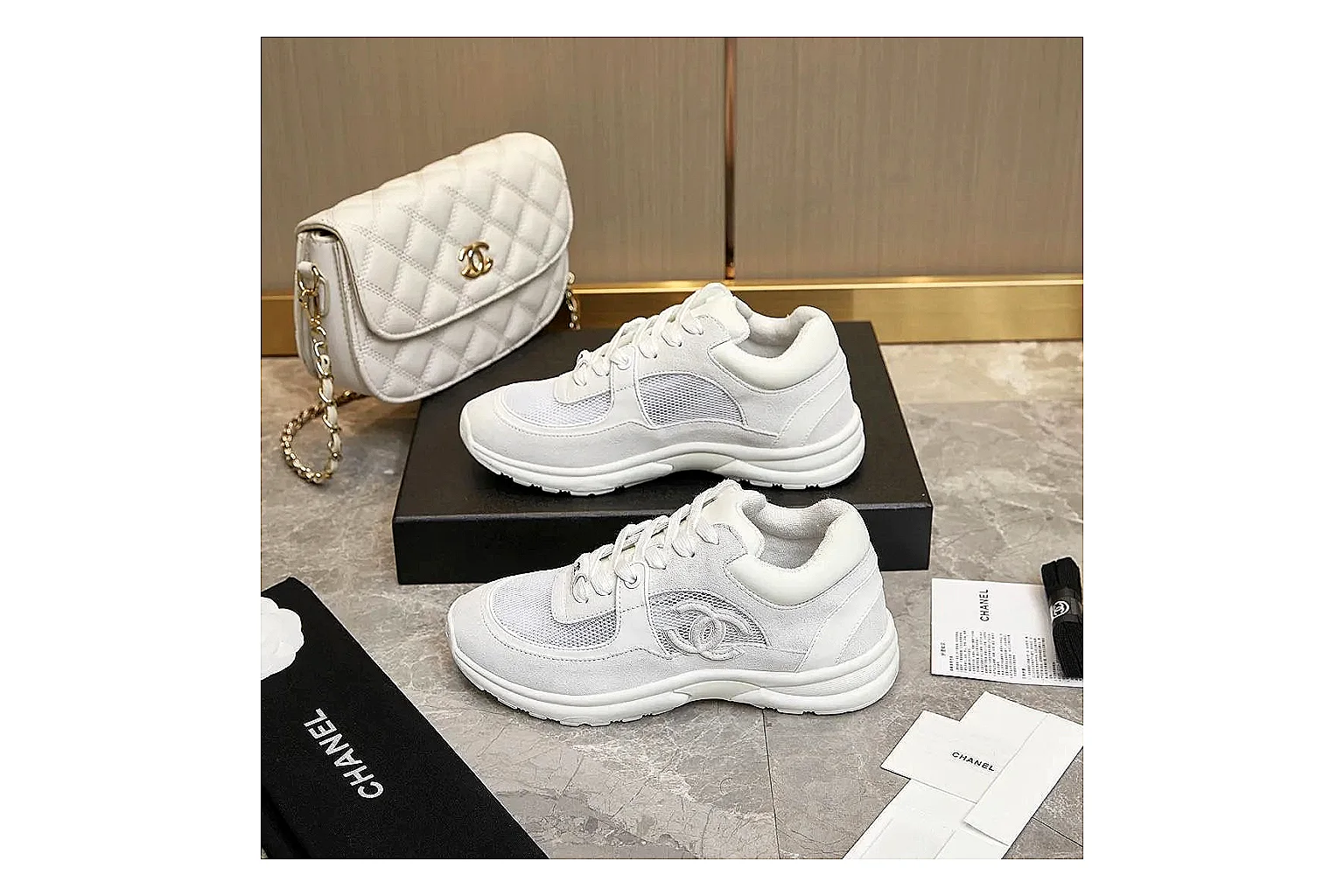 Kako Sheetbase record image for Chanel White Runner Sneaker thumbnail 3