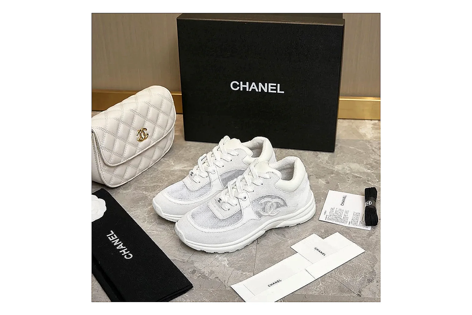 Kako Sheetbase record image for Chanel White Runner Sneaker thumbnail 4