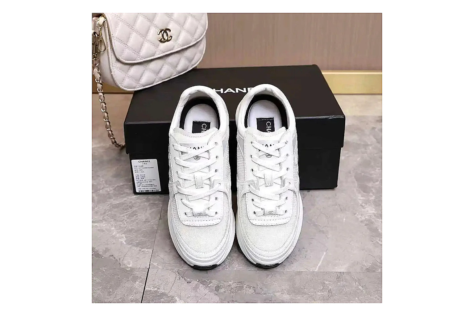 Kako Sheetbase record image for Chanel White Runner Sneaker thumbnail 5