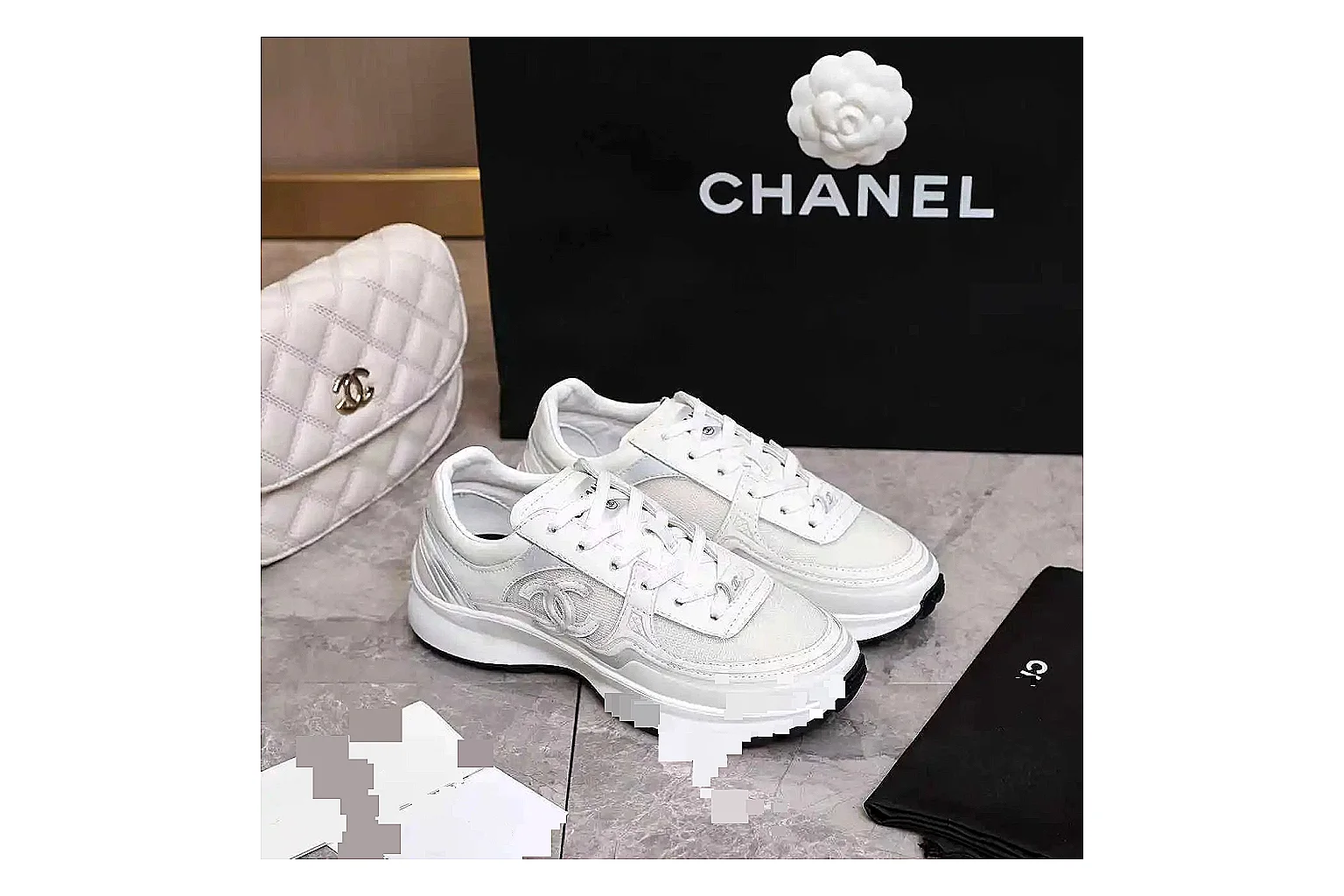 Kako Sheetbase record image for Chanel White Runner Sneaker thumbnail 6