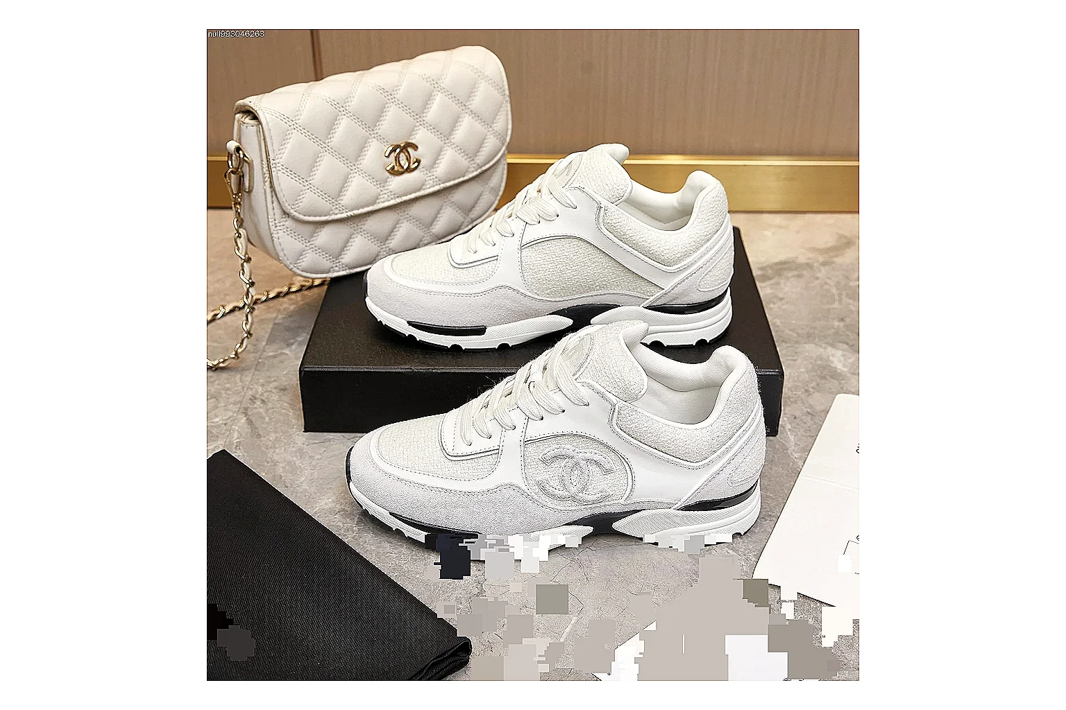 Kako Sheetbase record image for Chanel White Gray Runner Sneaker thumbnail 2