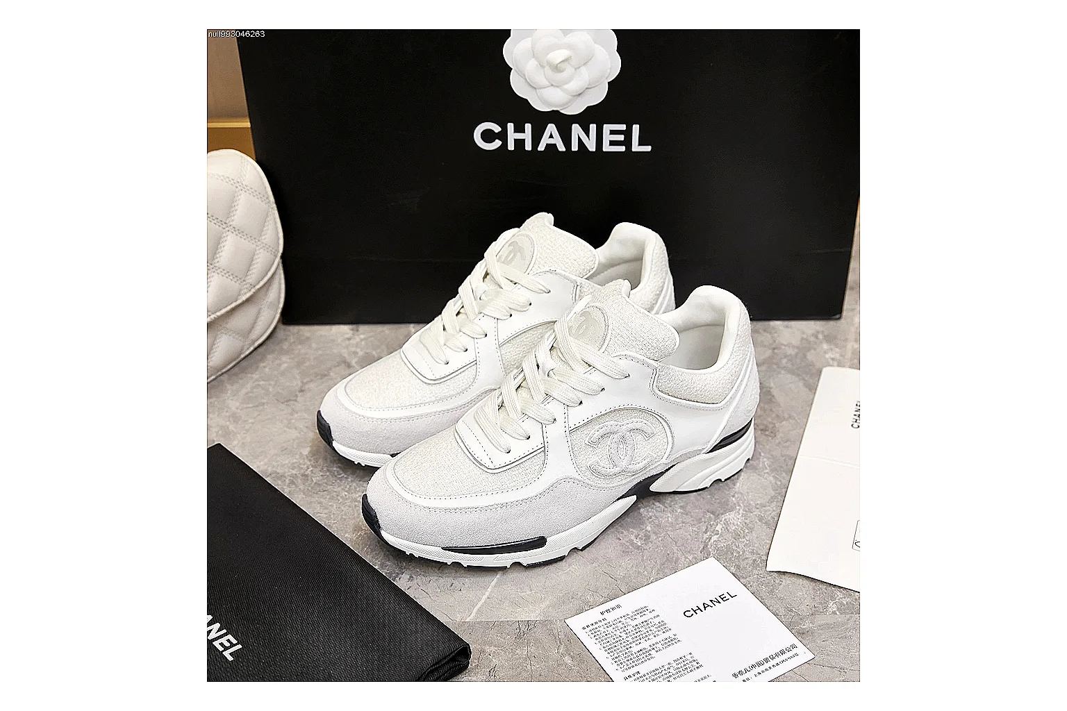 Kako Sheetbase record image for Chanel White Gray Runner Sneaker thumbnail 4