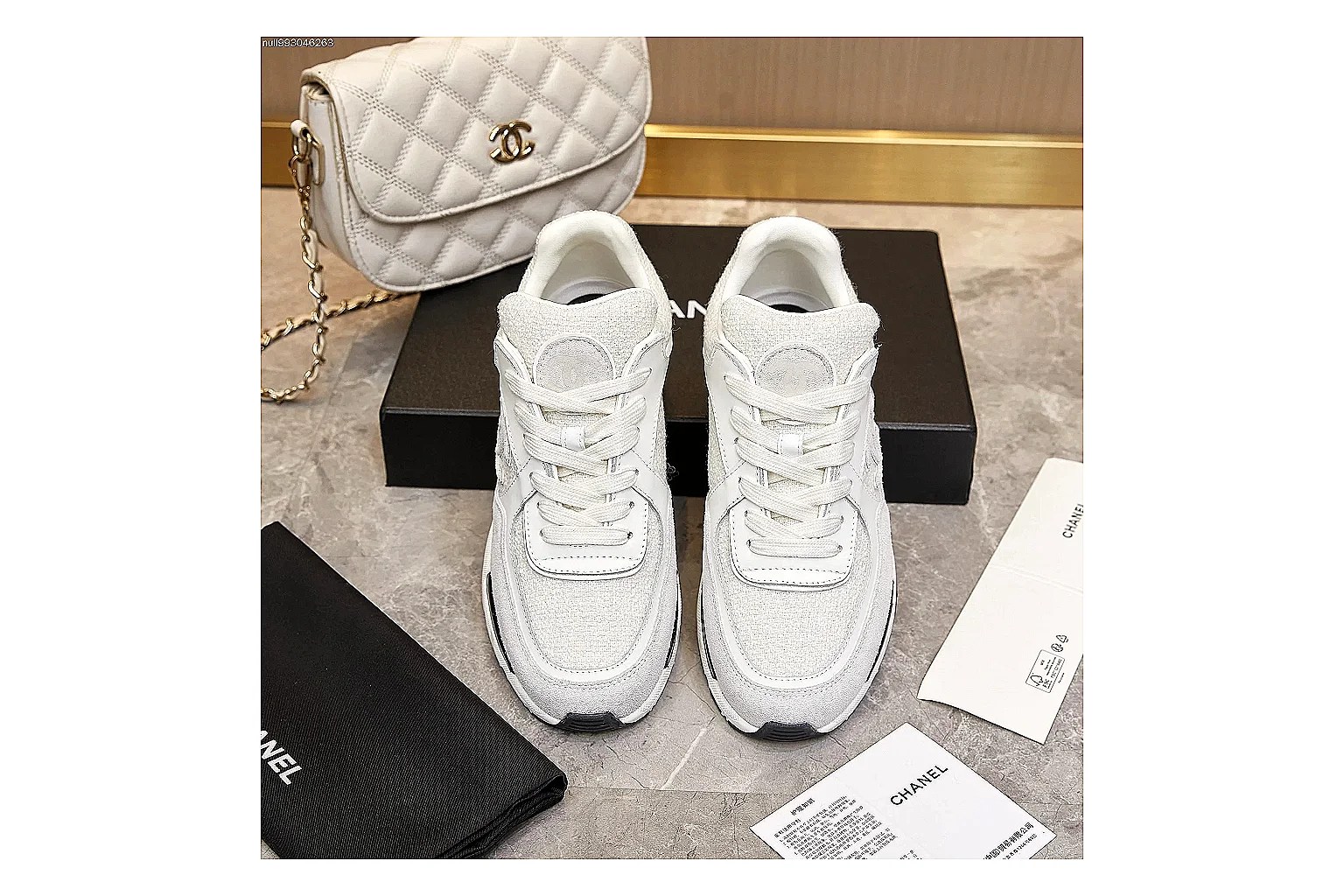 Kako Sheetbase record image for Chanel White Gray Runner Sneaker thumbnail 5