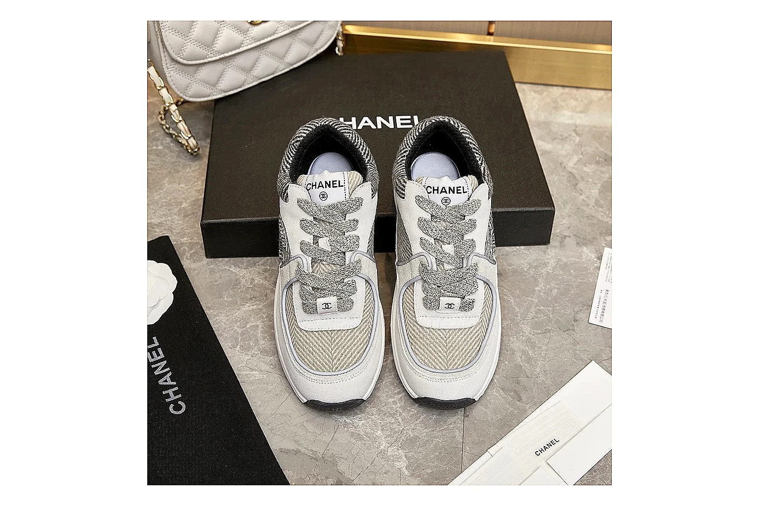 Kako Sheetbase record image for Chanel White Runner Sneaker thumbnail 4