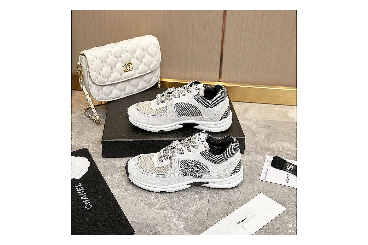 Kako Sheetbase record image for Chanel White Runner Sneaker thumbnail 5