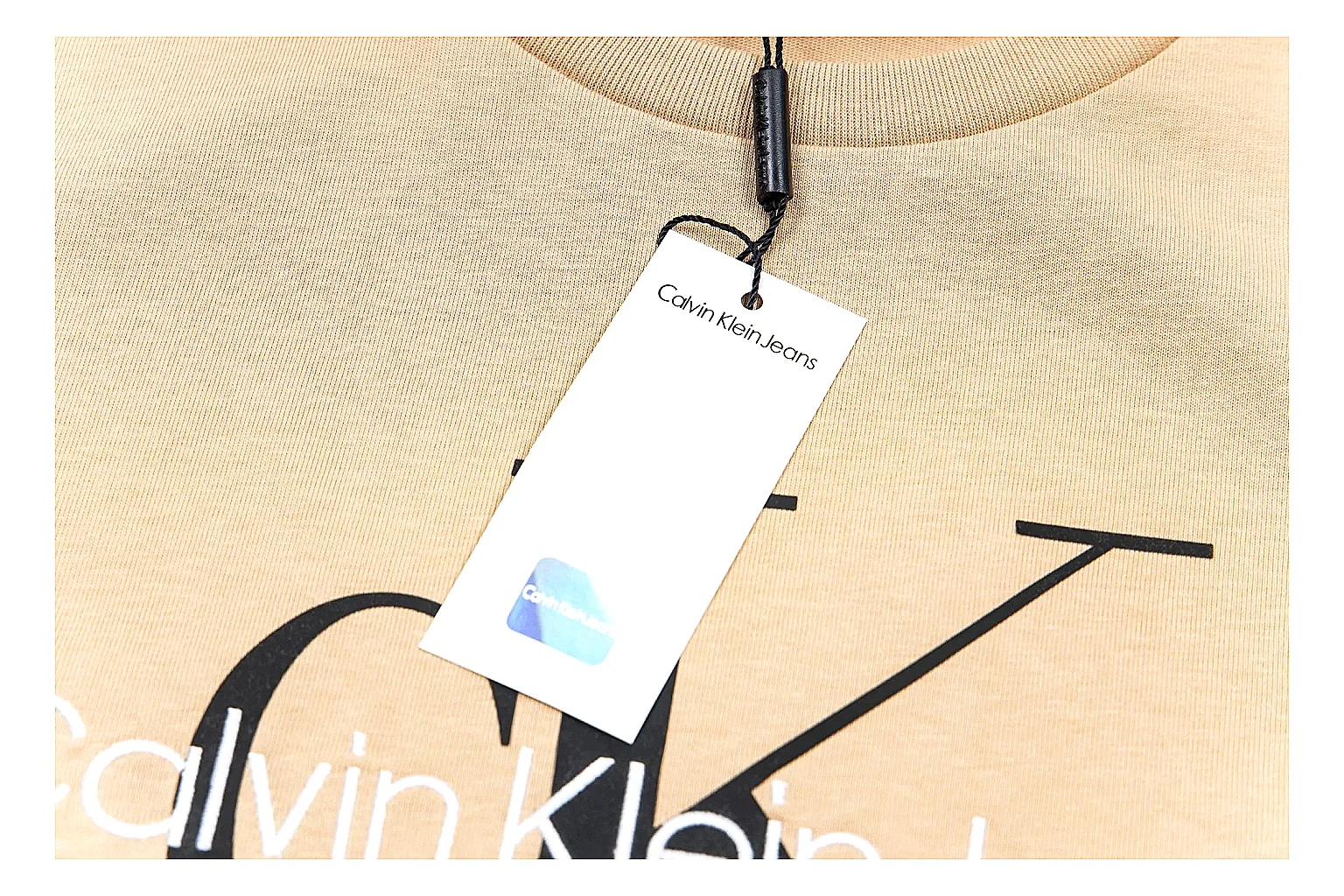kakosheetbase.com Calvin Klein Cream Logo Logo Tee 0597 Cream Logo short-sleeve-tee product image thumbnail 3