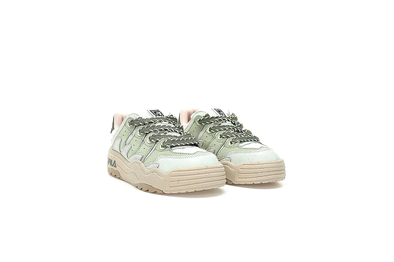 Kako Sheetbase record image for Fila Beige Green Low Sneaker thumbnail 5