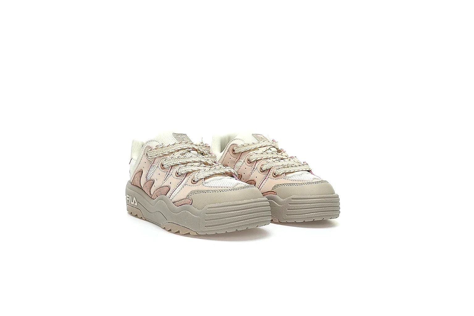 Kako Sheetbase record image for Fila Beige Pink Low Sneaker thumbnail 5