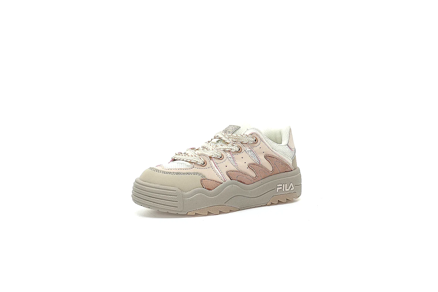 Kako Sheetbase record image for Fila Beige Pink Low Sneaker thumbnail 6