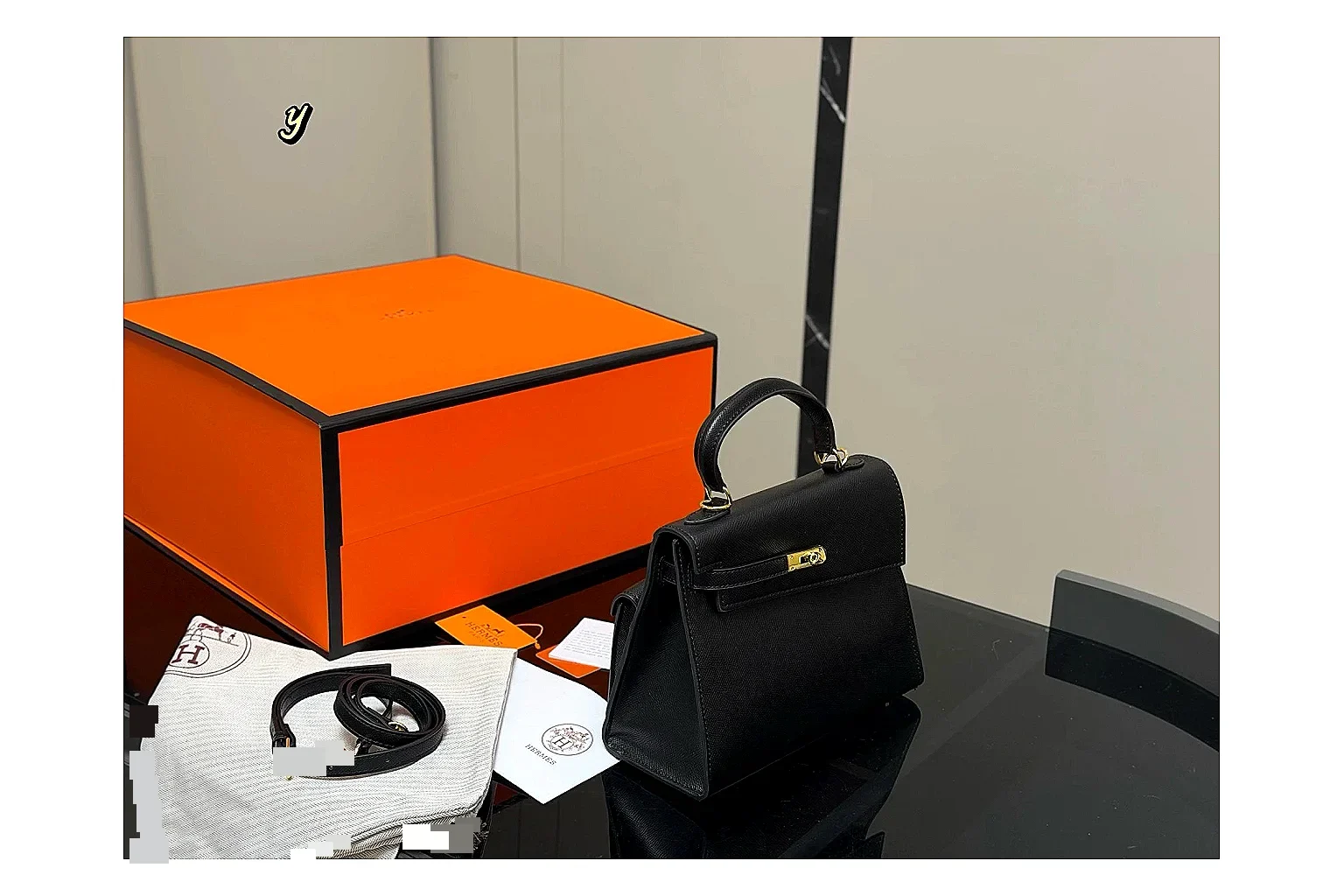 Hermes Kelly Black Mini Bag spreadsheet record image SKU 1194080849